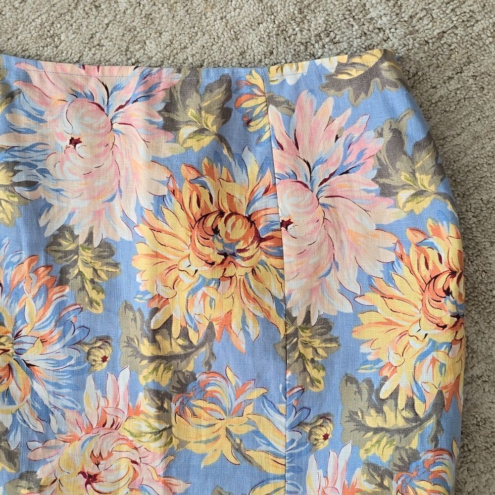 Talbots  | Linen Floral Skirt - Picture 3 of 7